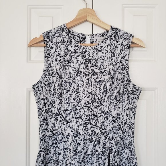 H&M Fit and Flair Black & White Dress - Size 8 - Picture 3 of 14